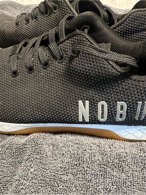 NOBULL Black Knit Cross-Training Sneakers with Gum Outsole